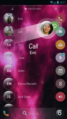 Nebula Glass Contacts&Dialer android App screenshot 1