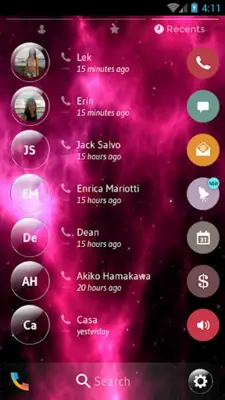 Nebula Glass Contacts&Dialer android App screenshot 2