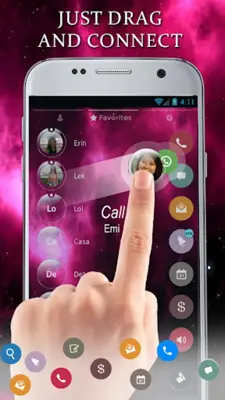 Nebula Glass Contacts&Dialer android App screenshot 3