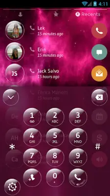 Nebula Glass Contacts&Dialer android App screenshot 4